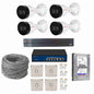 CP Plus 4 Channel NVR with 2MP IP 4 Bullet Cameras CP-UNC-TA21PL3C-V3 with Audio Recording + 1 TB HDD + Cat6 100 meter Cable + 4 Port POE Switch + 3M HDMI Cable + Junction Box 4 Pc & RJ45 8 Pc Full Combo Kit